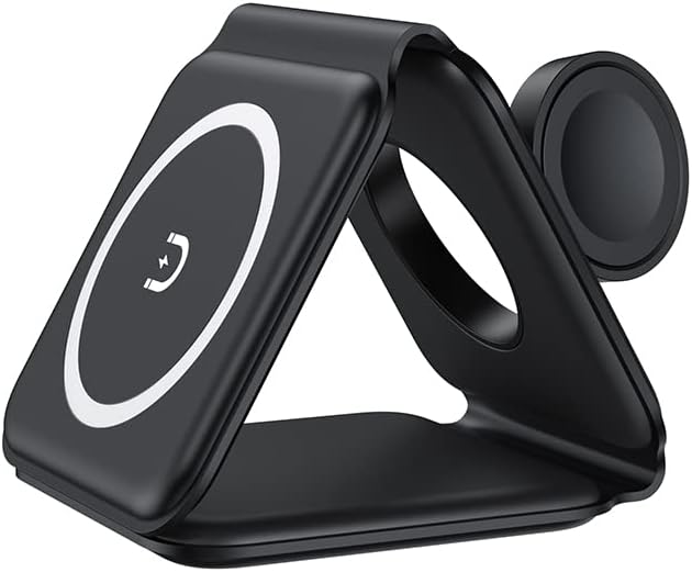 3 in 1 Charging Station for iPhone, Wireless Stand for iWatch & Airpods