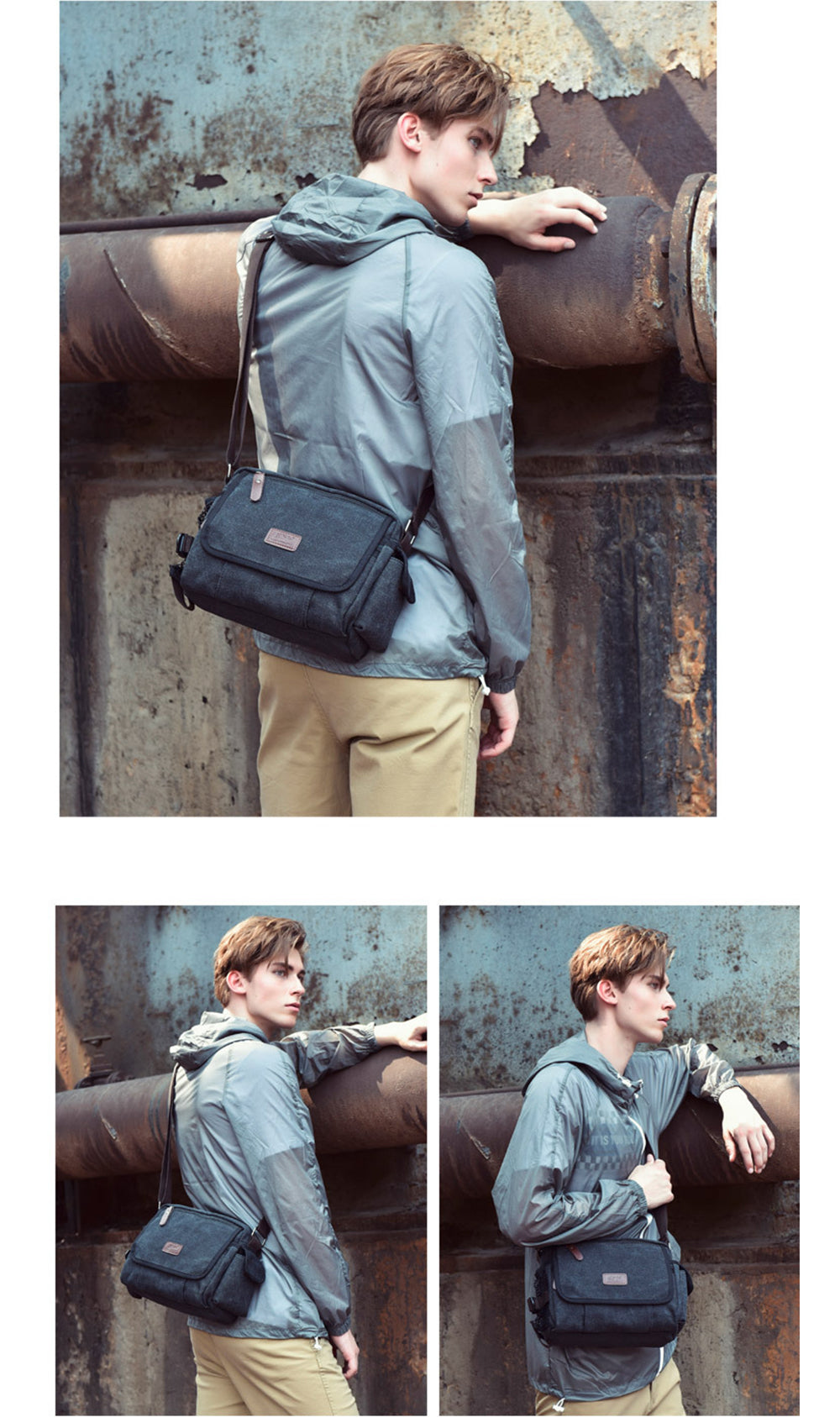 Men's Small Vintage Multipurpose Messenger Bag