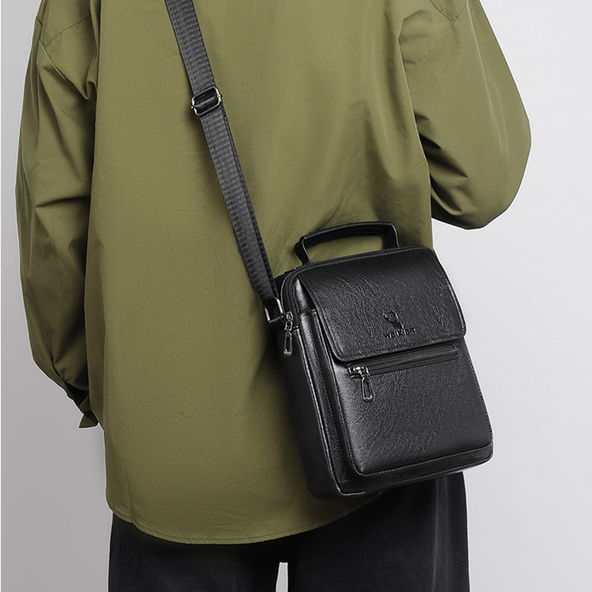navor Men's Small Multipurpose PU Leather Shoulder/ Messenger Bag