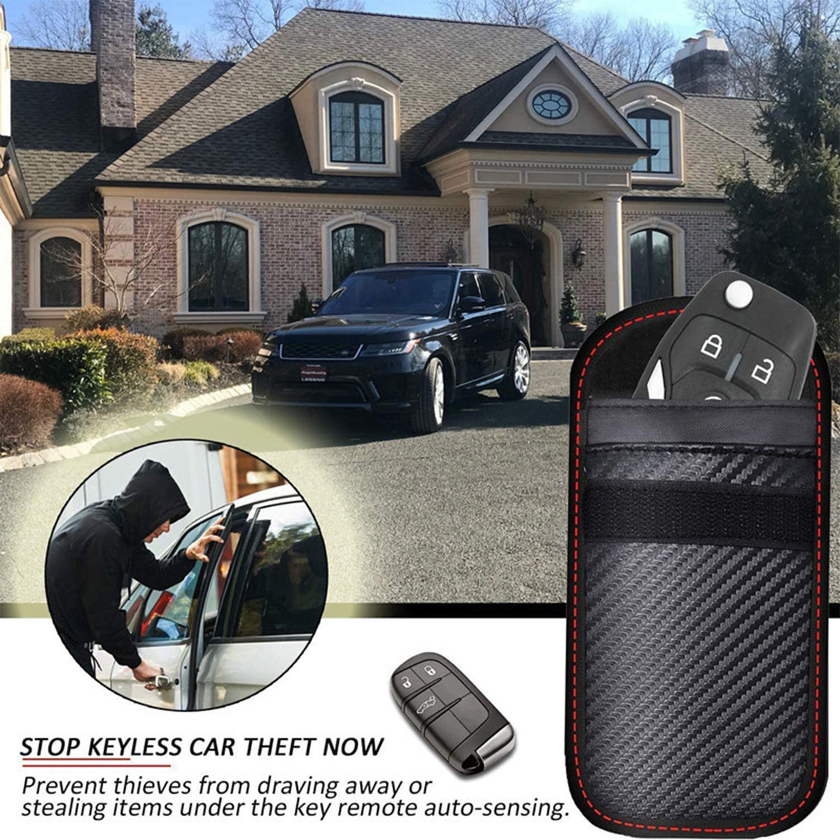 navor 2 Pack for Faraday Pouch for Car Keys – RFID Signal Blocking