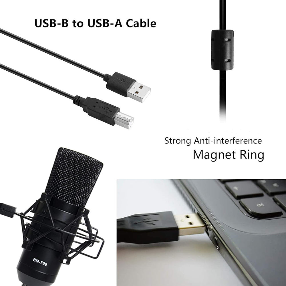 navor Condenser Microphone Combo, Cardioid Professional PC Mic Kit with Adjustable Mic