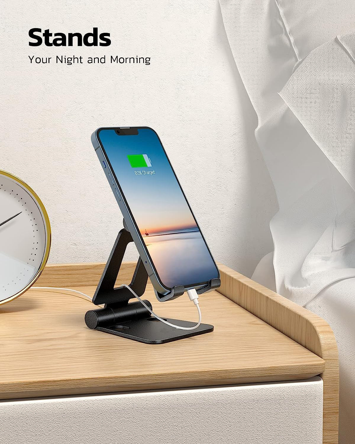 Navor Dual Foldable Phone & Tablet Stand – Adjustable Desktop Holder