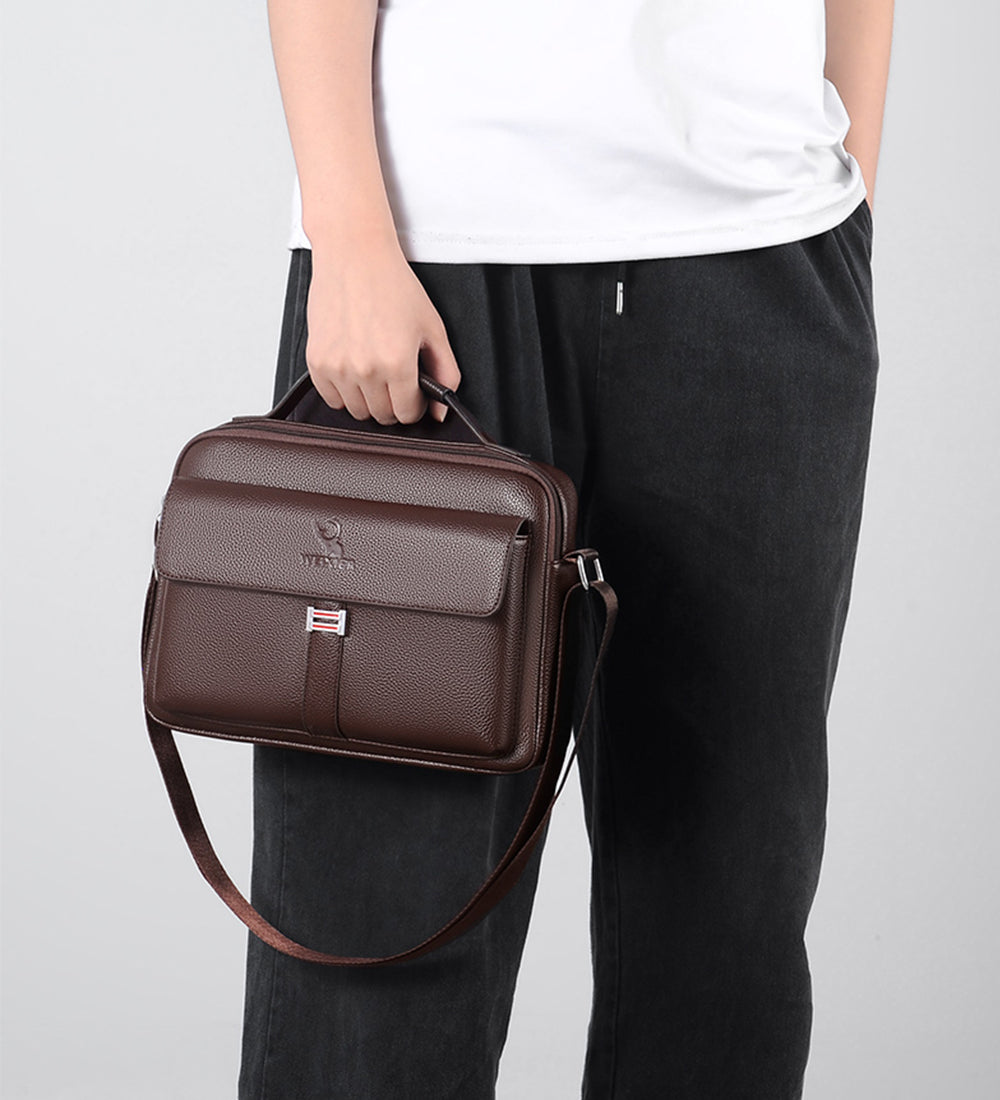 navor Men's Small Multipurpose PU Leather Shoulder/ Messenger Bag