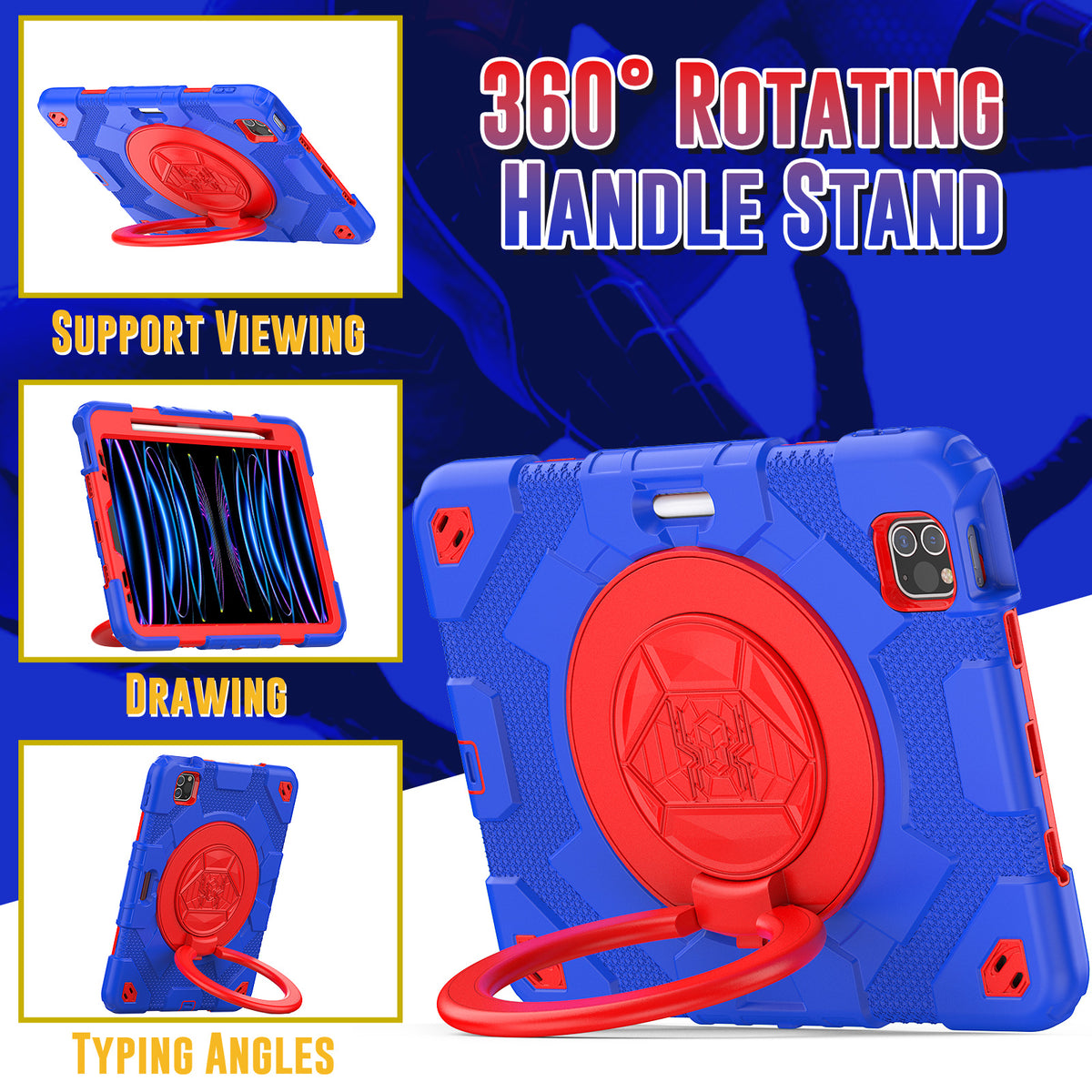 navor Spider Design Kid's Case for iPad Air 4/5 10.9” & iPad Pro 11”