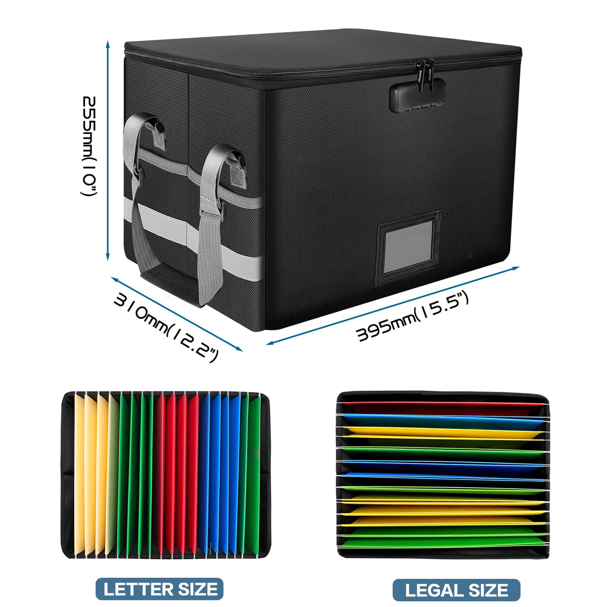 navor Fireproof Document Storage Box with Lock & Waterproof