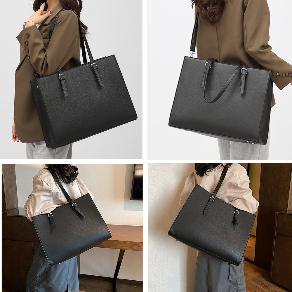 navor Women Tote Handbag fits 15.6 inches Laptop PU Leather, for Business Work & Travel