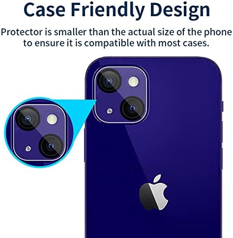 [3+3 PACK] 3 Pack Screen Protector & 3 Pack Camera Lens Protector Compatible with iPhone 13 [6.1 inch]