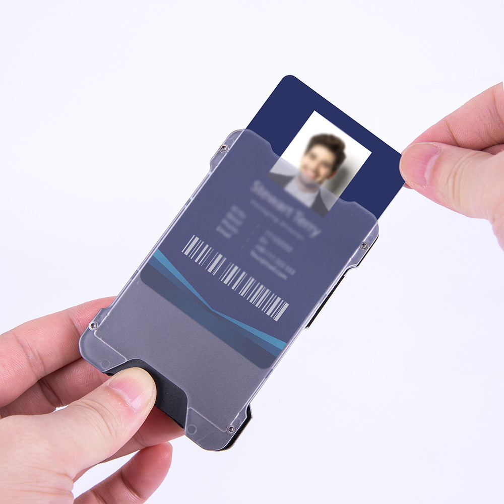 navor Minimalist Wallet with 1 Clear Window ID Badge Holder, Money Clip, RFID Blocking