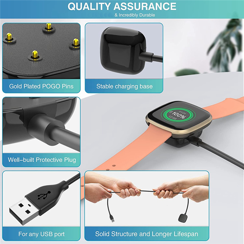 navor Fitbit Versa 4/Versa 3/Sense 2/Sense Charging Cable
