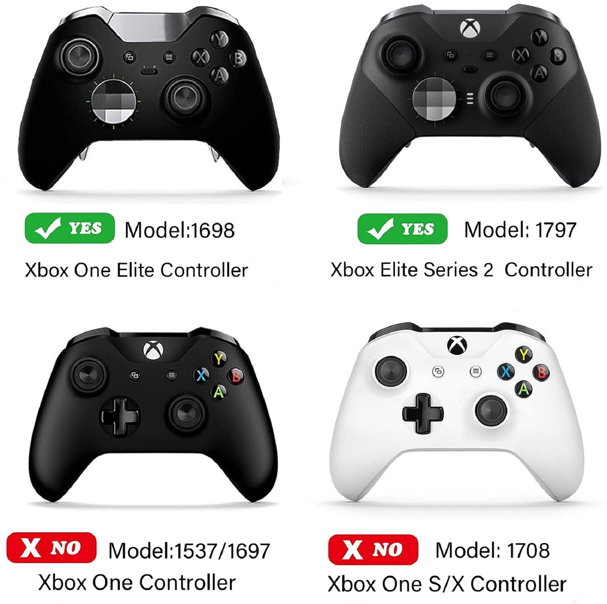 navor 4pcs Stainless Steel Back Paddles Trigger Locks for Xbox Elite Controller