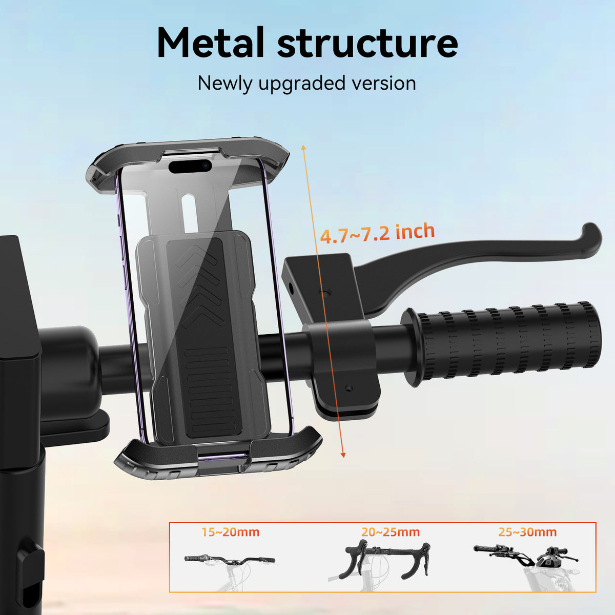 Navor Motorcycle & Bike Phone Mount – 360° Rotatable Handlebar Phone Holder with Security Lock