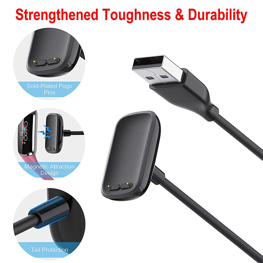 navor Charging Cable Compatible with Fitbit Charge 5 / Fitbit Luxe /3.3ft- Black