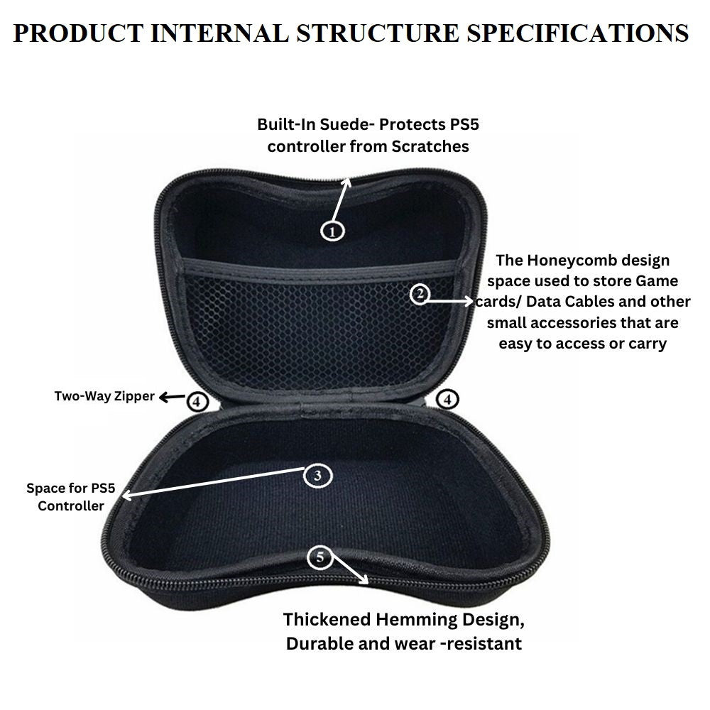 navor Carrying Case for PS5 Game Controller, Protective Travel Organizer