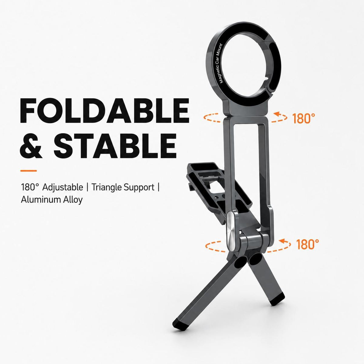 navor Foldable Magnetic Phone Tripod Stand, 180° Adjustable, 5 Modes