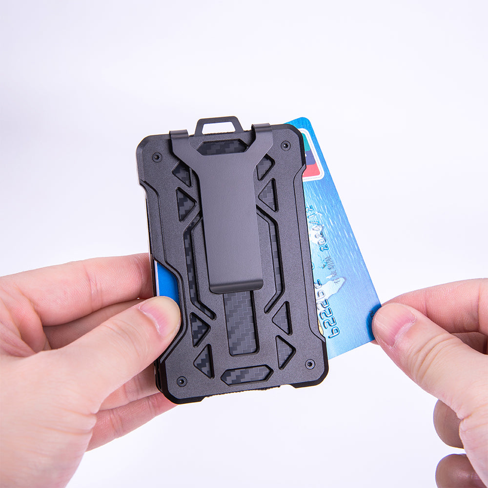 navor Minimalist Wallet with 1 Clear Window ID Badge Holder, Money Clip, RFID Blocking