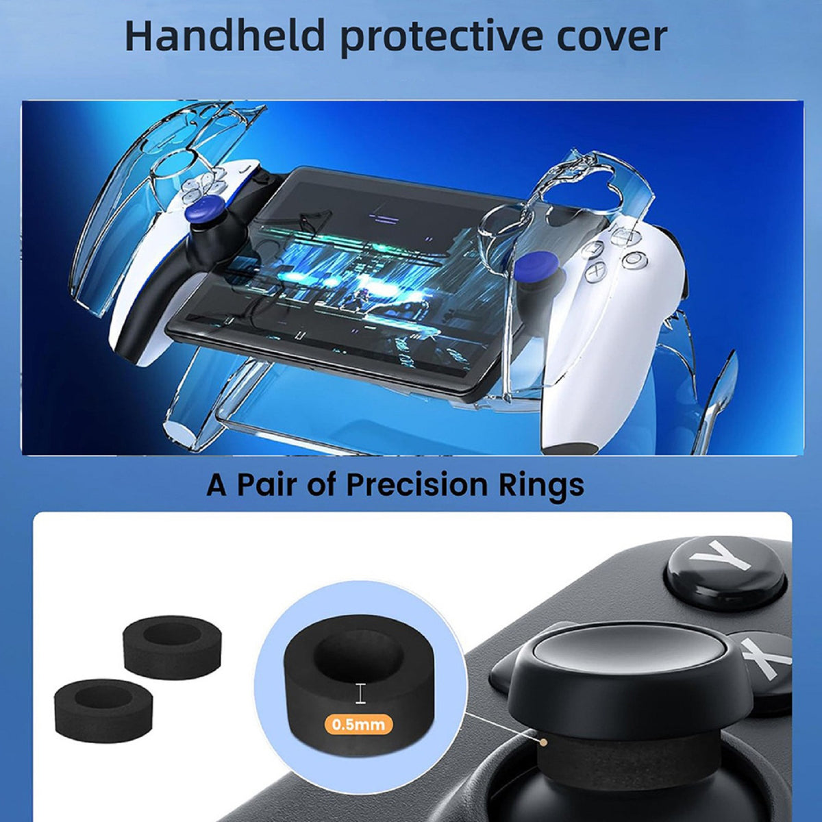 Navor Hard Shell Carrying Case for PlayStation 5 Portal, PU Leather Travel Bag
