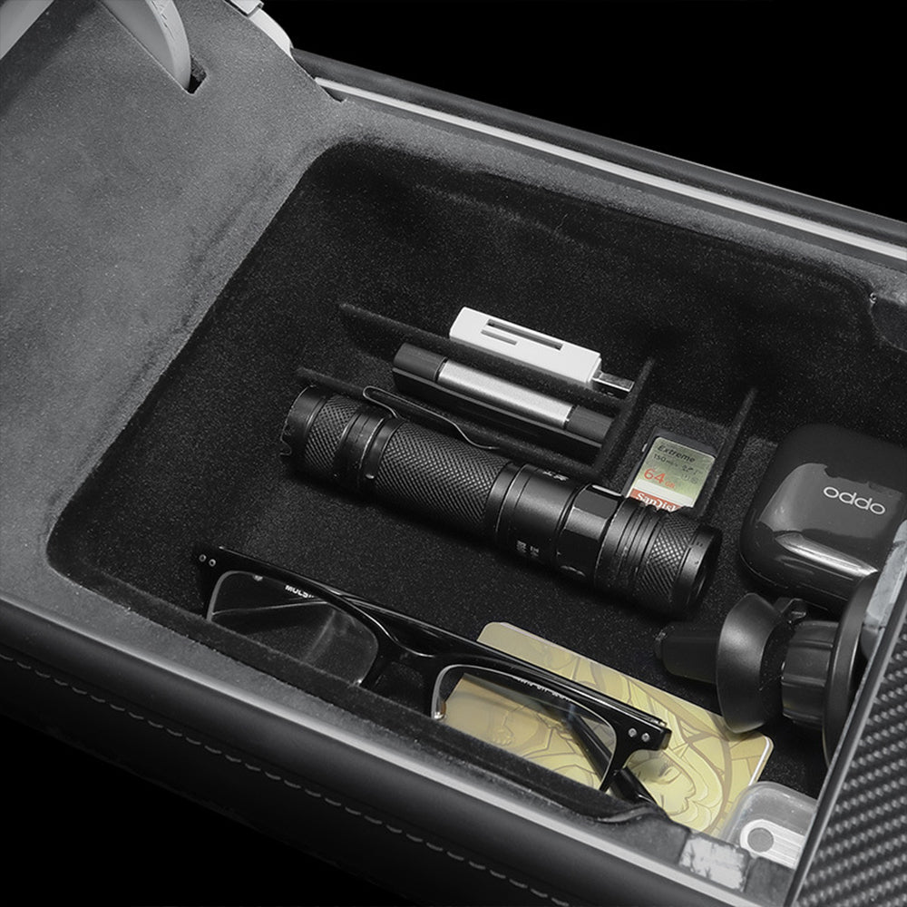 navor 2 Pieces Center Console Organizer Tray Compatible with Tesla Model 3 Model Y 2023 2022 2021