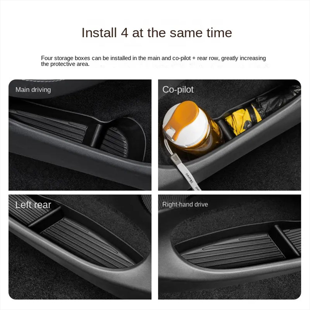 navor Door Side Tray Organizer for Tesla -4 Pieces