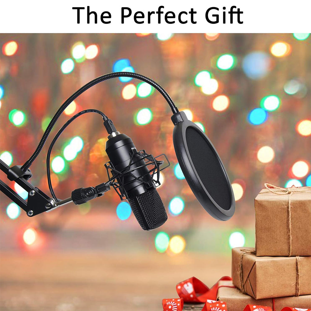 navor Condenser Microphone Combo, Cardioid Professional PC Mic Kit with Adjustable Mic