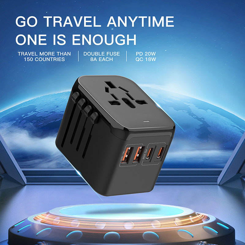 navor Universal Travel Adapter with 2 USB-C & 2 USB-A Ports for International Travel