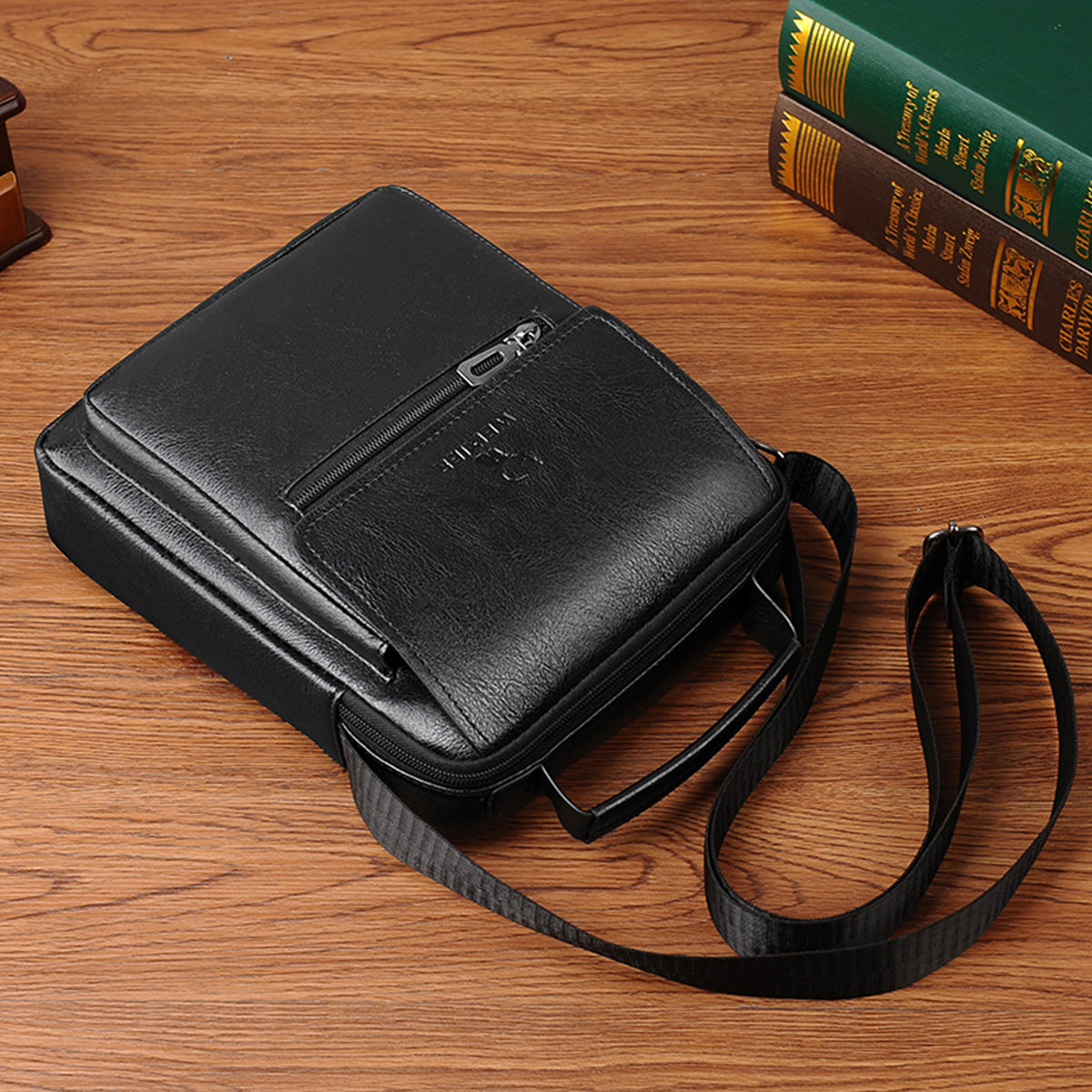 navor Men's Small Multipurpose PU Leather Shoulder/ Messenger Bag