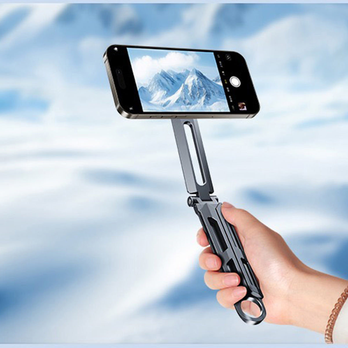 navor Magnetic Phone Tripod Stand for MagSafe, Foldable Aluminum Grip