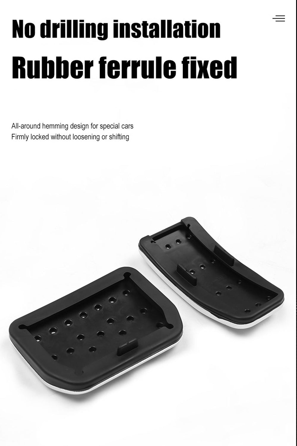 navor Aluminum Anti-Slip Pedal Covers for Tesla Model 3/Y (2020/2021/2022/2023)