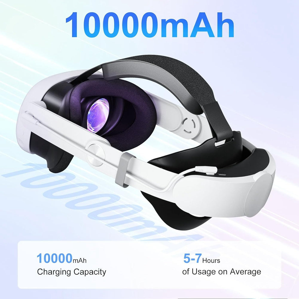 Navor VR Head Strap with 10000mAh Battery for Meta Quest 3 & 3S