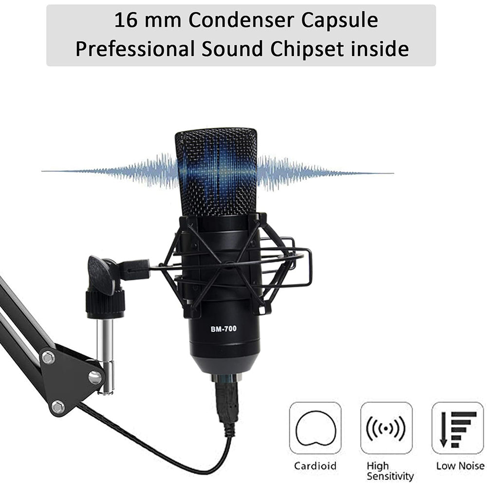 navor Condenser Microphone Combo, Cardioid Professional PC Mic Kit with Adjustable Mic
