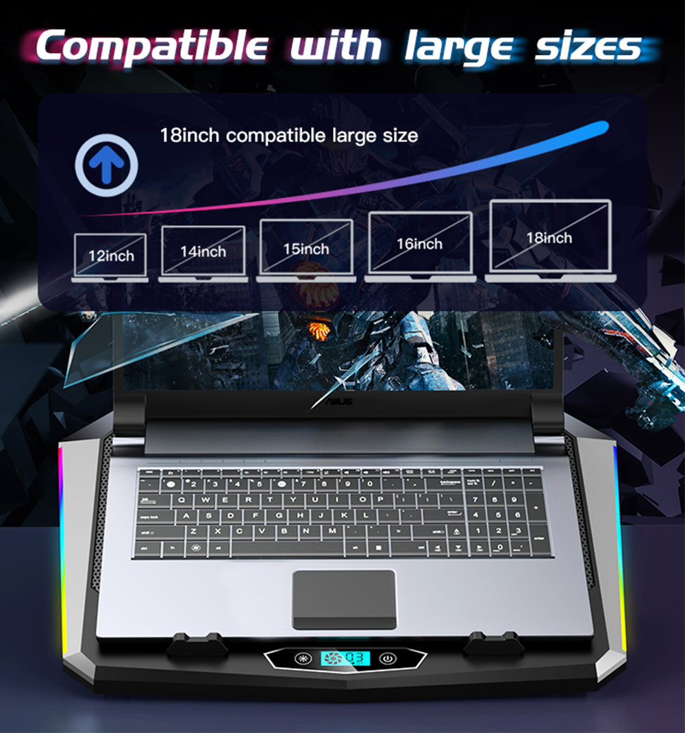 navor Laptop Cooling Pad with 5 Quiet Fans for 12-18 Inch Laptop