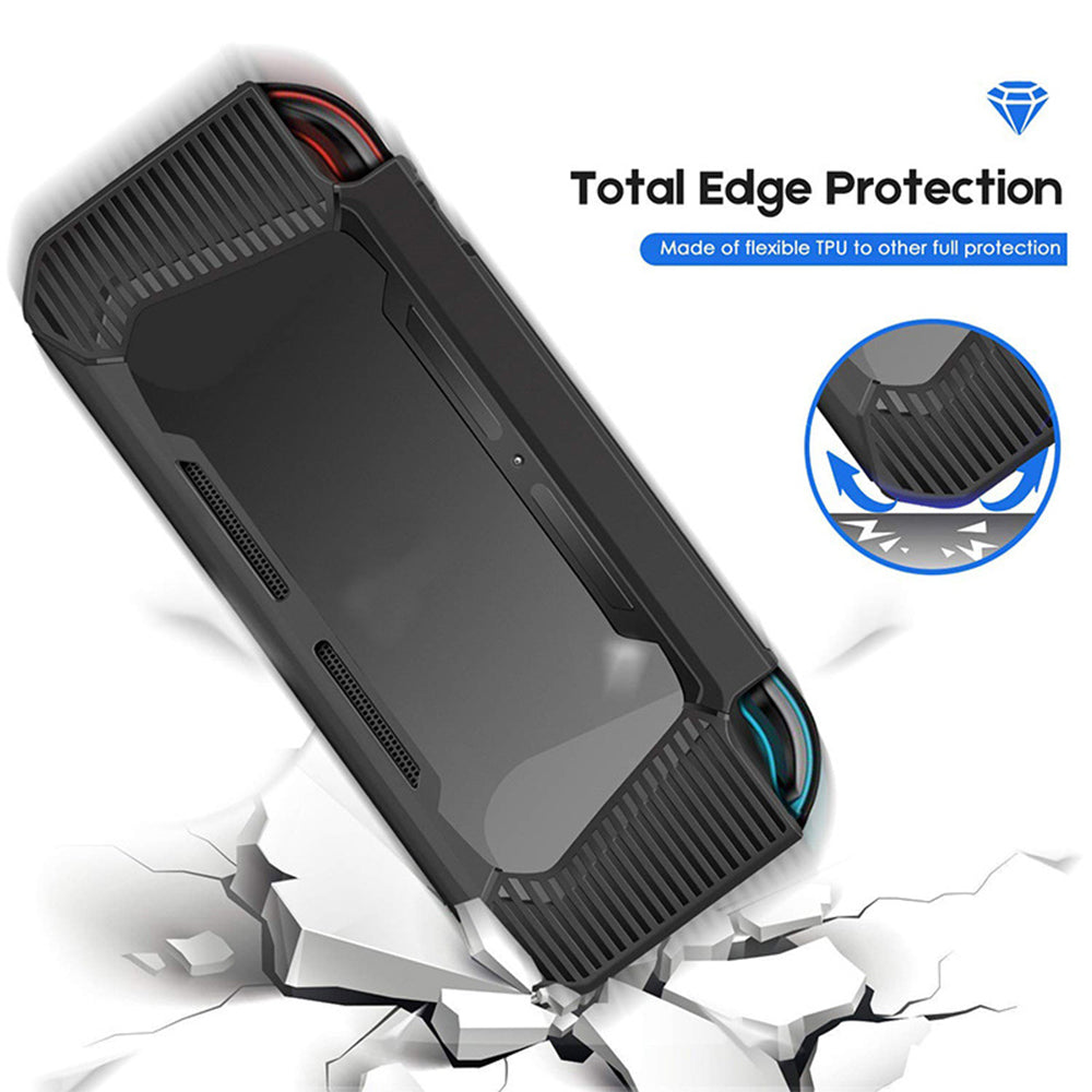 navor Rugged Protective Cover & Screen Protector for Nintendo Switch, with 2 Thumb Grips Caps