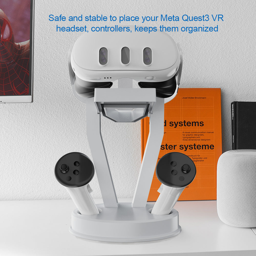 Universal VR Headset Stand Compatible with Apple Vision Pro, Meta Quest 3, Quest 2, PS VR & PS VR2 Headsets