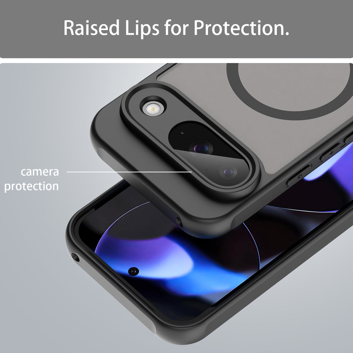 Navor Magnetic Case for Google Pixel 9 2024 with Screen Protector, Shockproof case- Black (Copy)