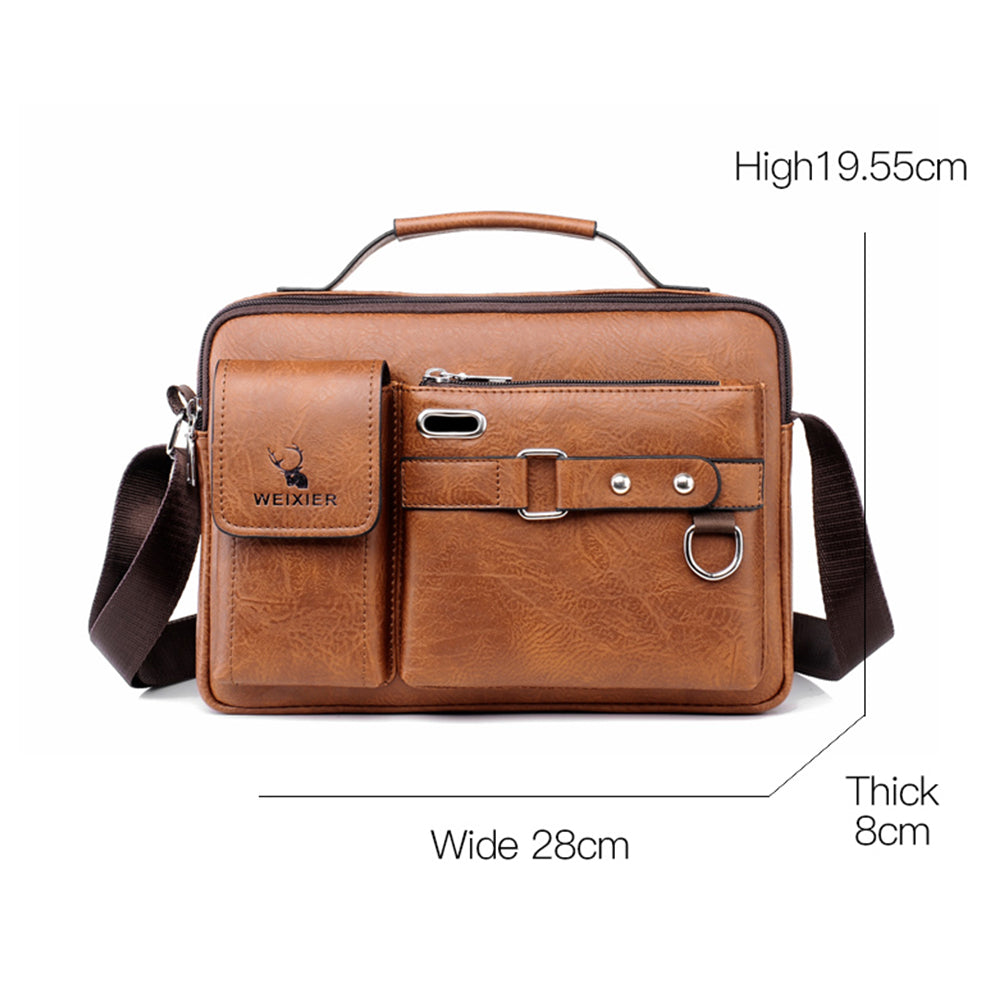 navor Men's Small Multipurpose PU Leather Shoulder/ Messenger Bag