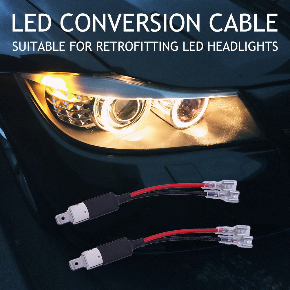 navor 2 Pack H1 LED Conversion Cable, Headlight Conversion Wiring Lines