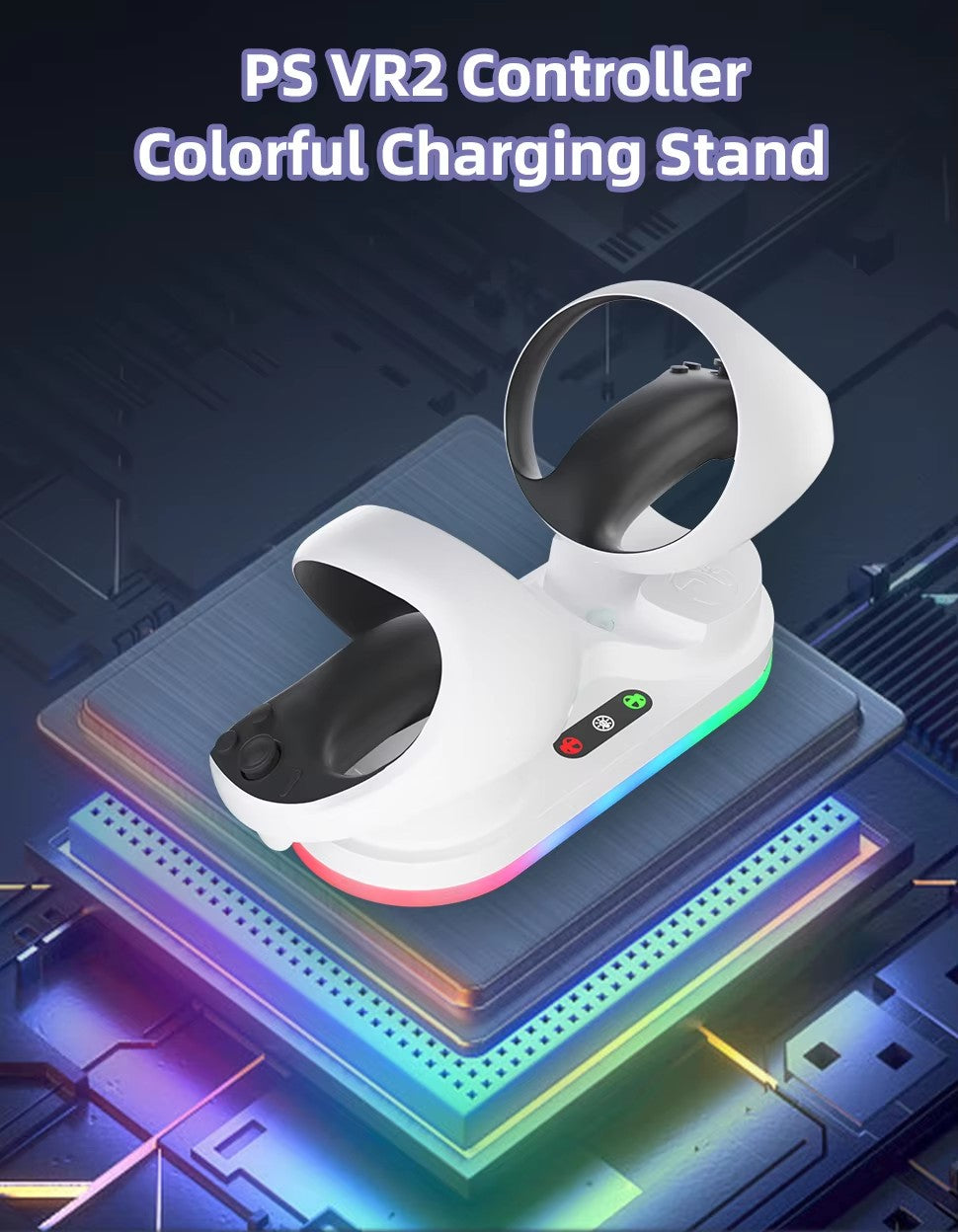For PS VR2 Controller Charging Dock with RGB Light