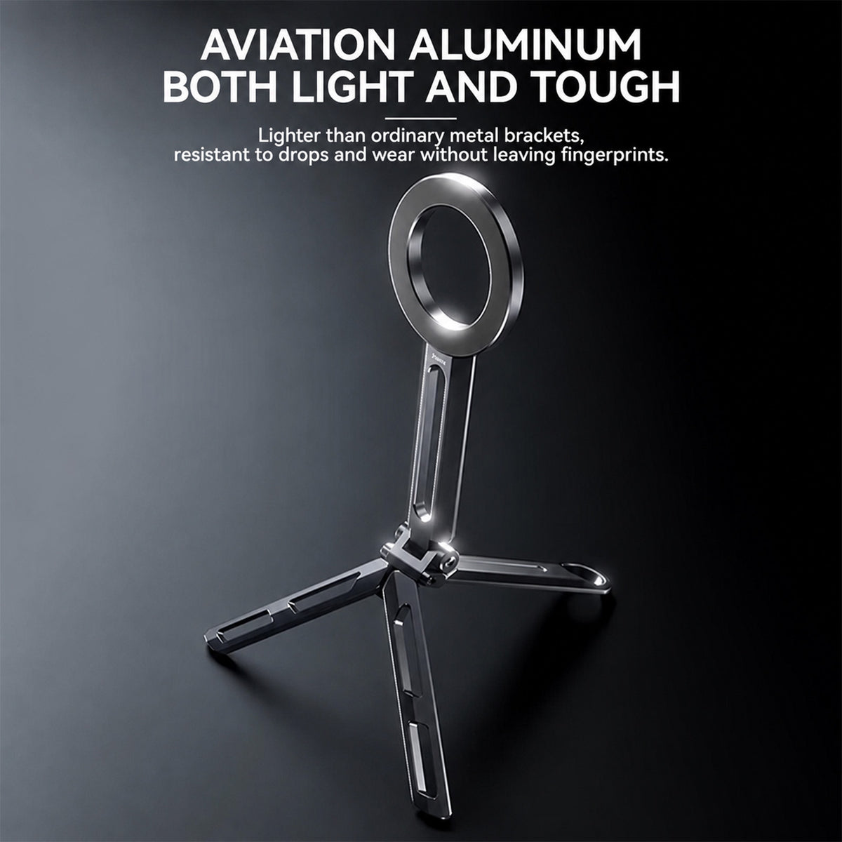 navor Magnetic Phone Tripod Stand for MagSafe, Foldable Aluminum Grip