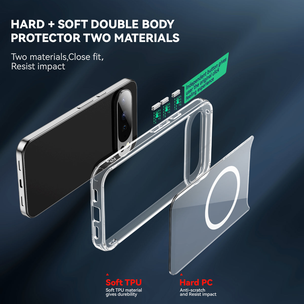 Navor Magnetic Case for Google Pixel 10/10 Pro 2025 with Screen Protector, Compatible with MagSafe & PixelSnap Charger