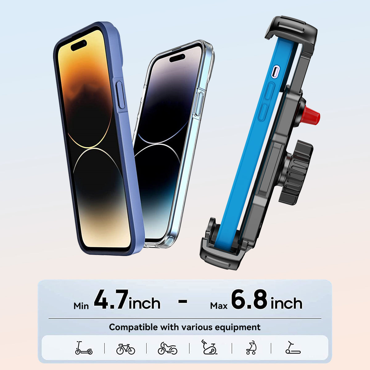 Navor Motorcycle & Bike Phone Mount – 360° Rotatable Handlebar Phone Holder with Security Lock