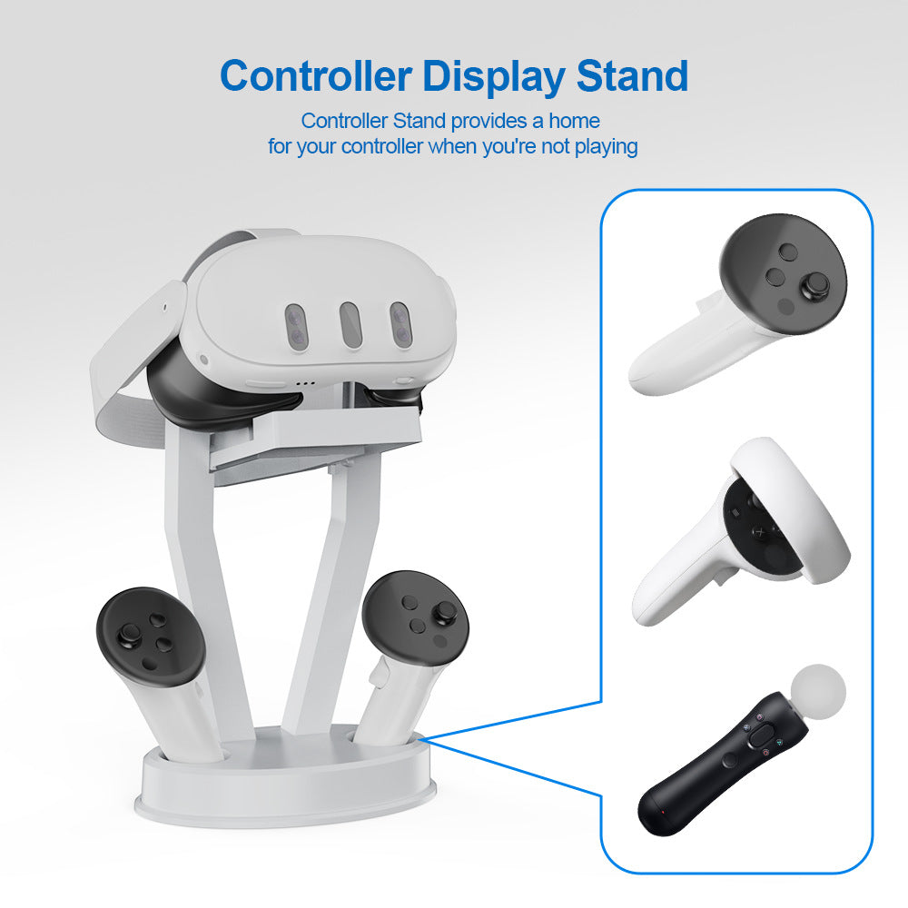 Universal VR Headset Stand Compatible with Apple Vision Pro, Meta Quest 3, Quest 2, PS VR & PS VR2 Headsets