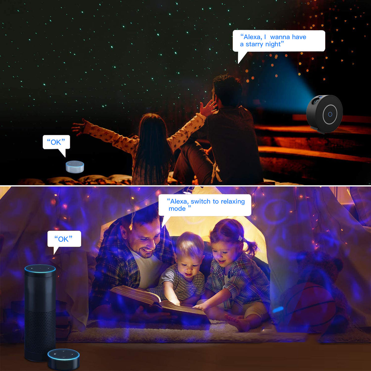 navor Starry Projector Light with Timer, App Control, Voice Control,Moving Star Galaxy