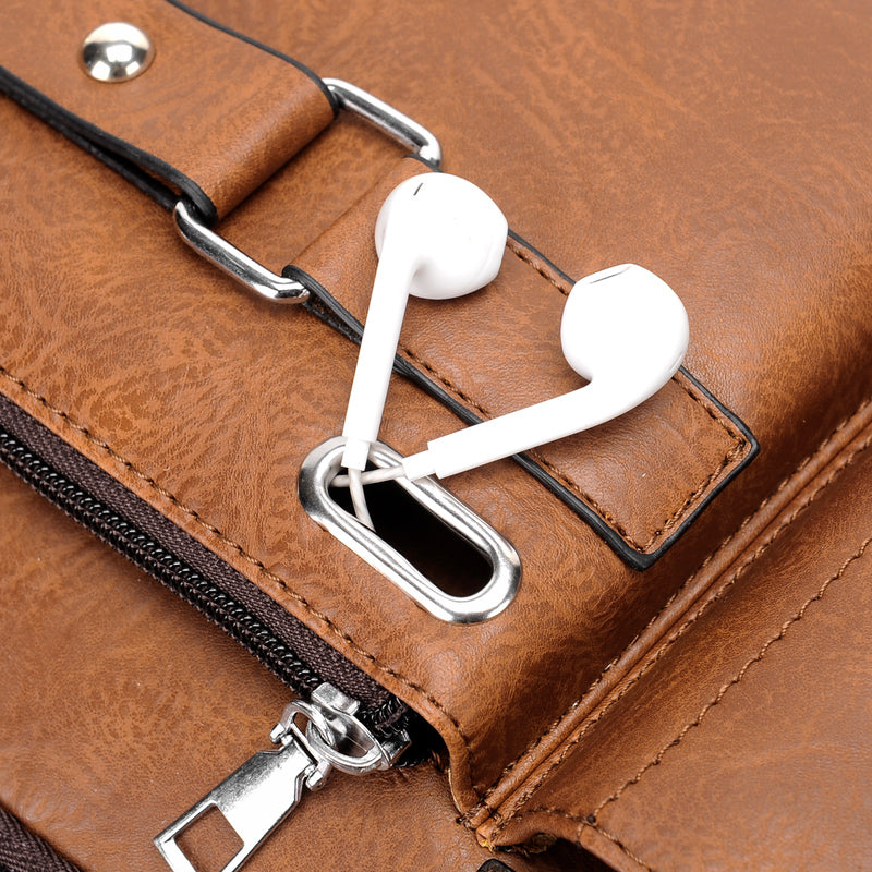 navor Men's Small Multipurpose PU Leather Shoulder/ Messenger Bag
