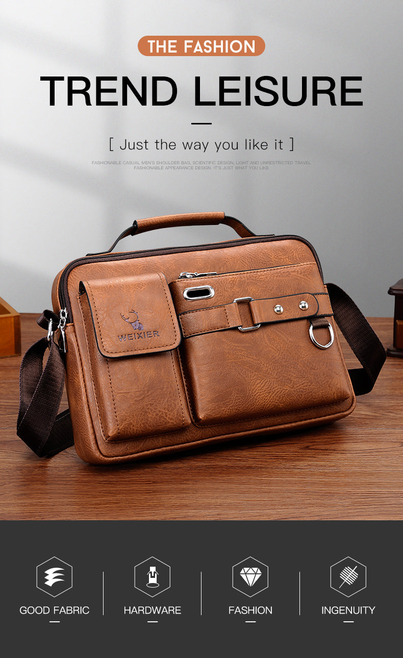 navor Men's Small Multipurpose PU Leather Shoulder/ Messenger Bag