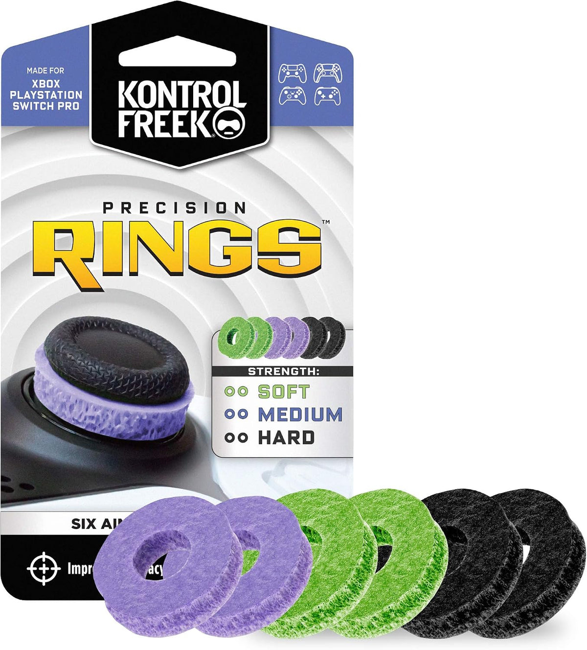 Precision Thumbstick Rings Aim Assistance for Xbox Playstation Switch Pro
