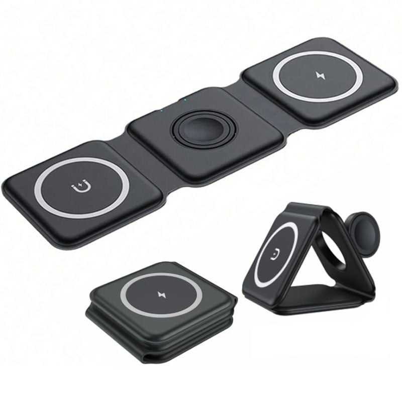 3 in 1 Charging Station for iPhone, Wireless Stand for iWatch & Airpods