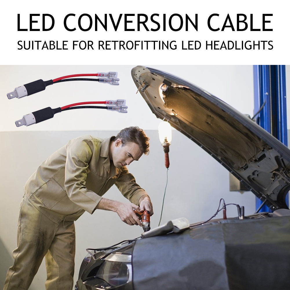navor 2 Pack H1 LED Conversion Cable, Headlight Conversion Wiring Lines
