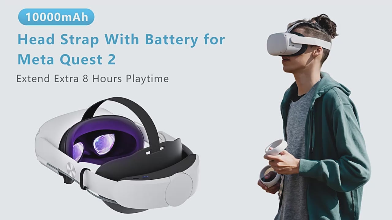 Meta Quest 2 battery head strap upgraded