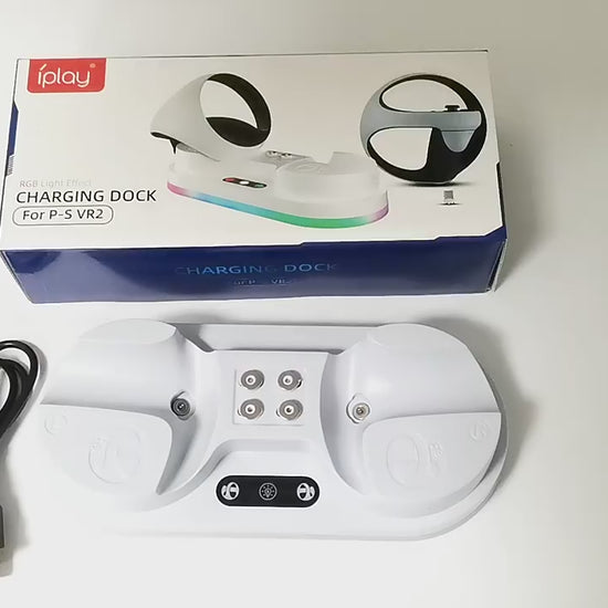 For PS VR2 Controller Charging Dock with RGB Light