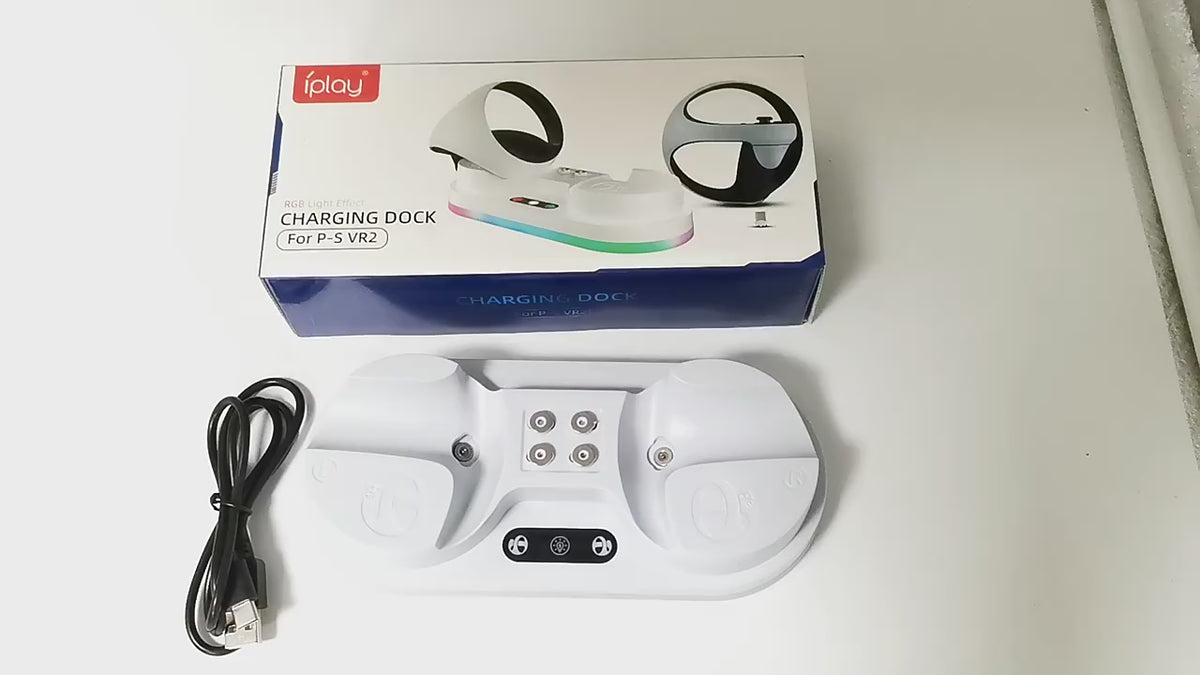For PS VR2 Controller Charging Dock with RGB Light