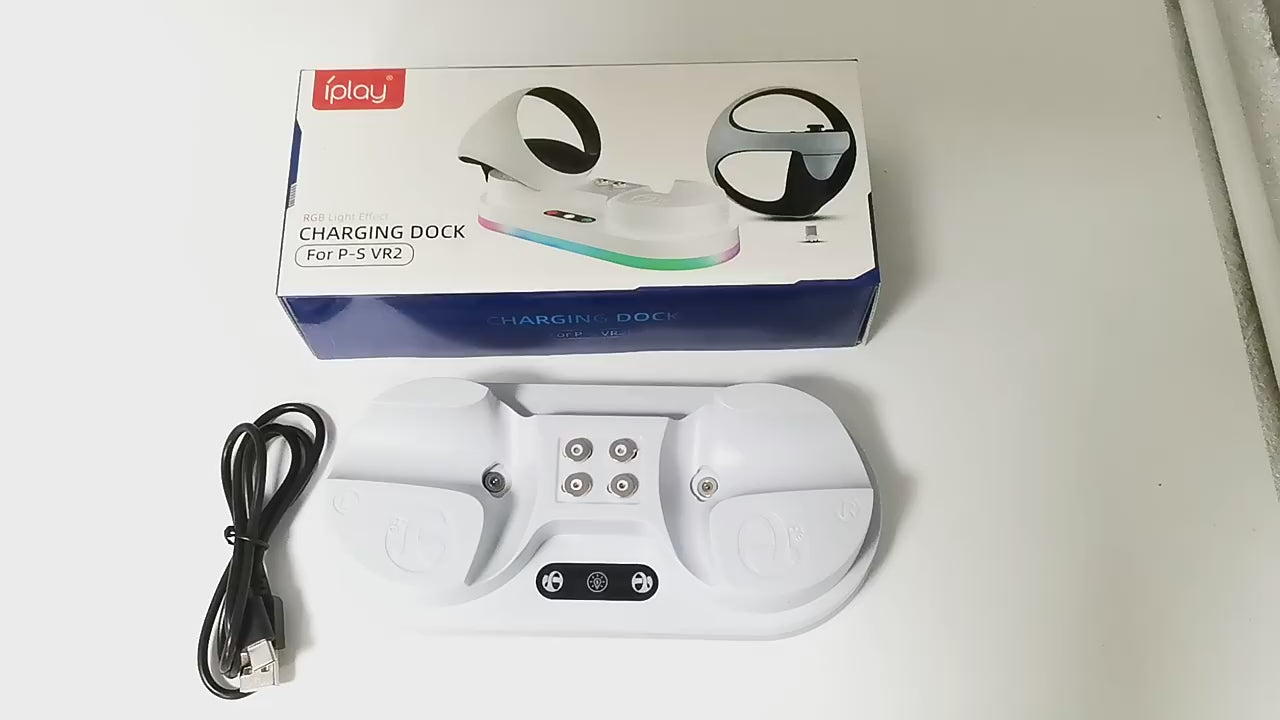 For PS VR2 Controller Charging Dock with RGB Light